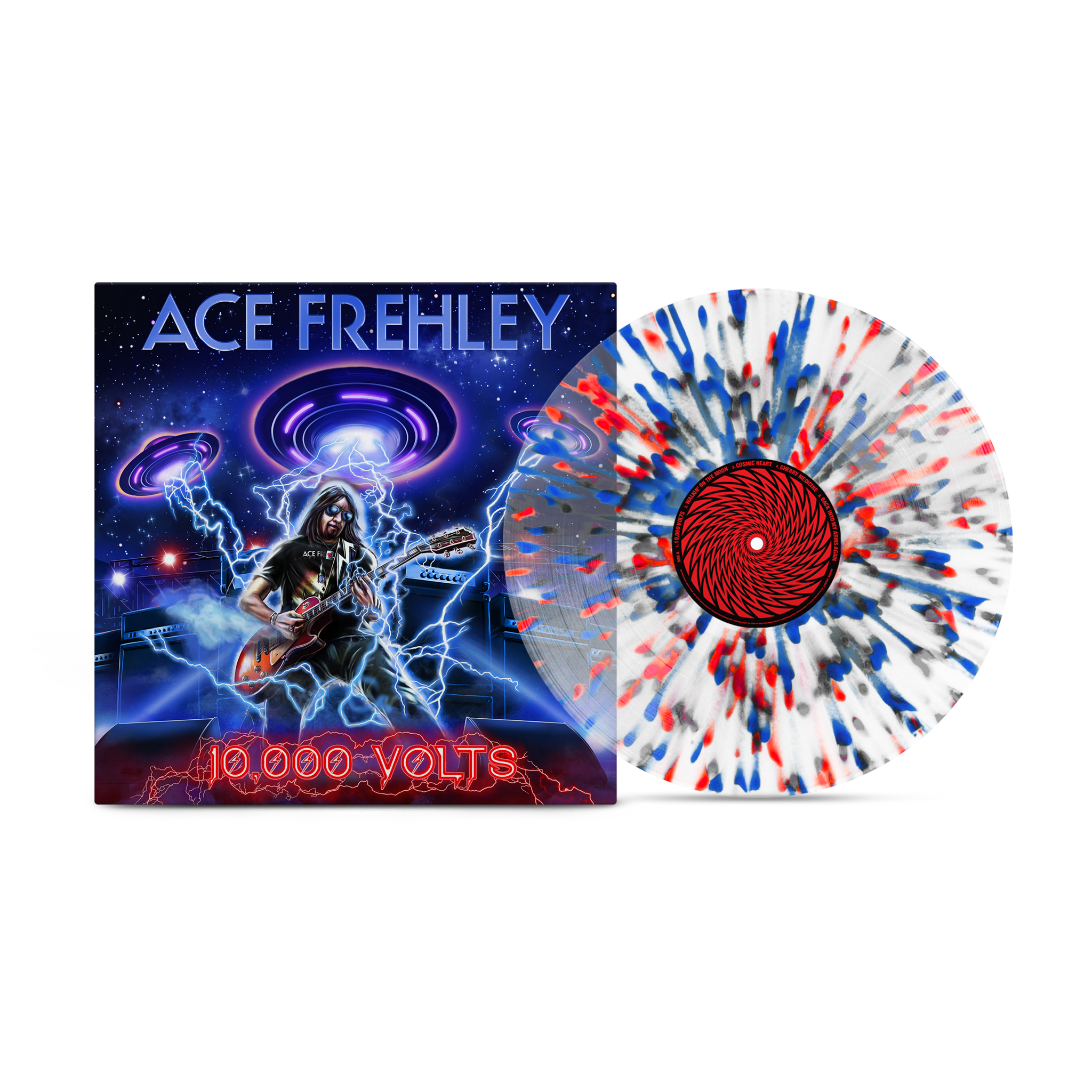 10,000 Volts available on Splatter Vinyl. Available on MNRK Heavy.