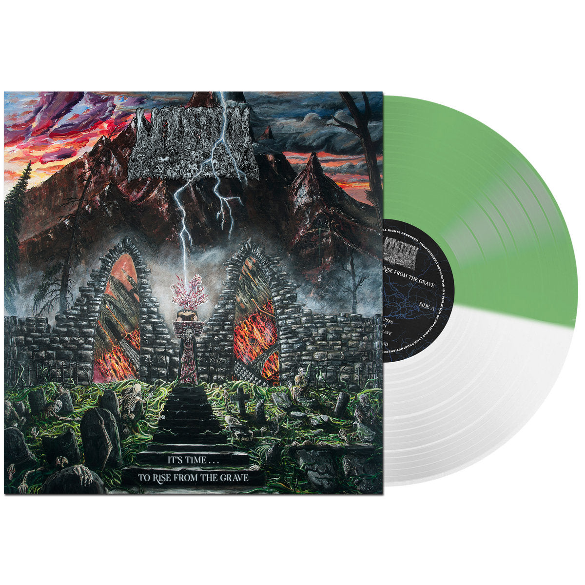 Undeath - It's Time...To Rise From the Grave on Clear & Cemetery Moss Vinyl