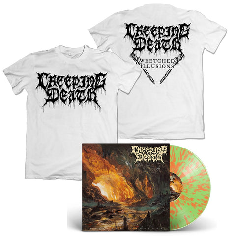 Creeping Death - Wretched Illusions - Bundle - LP + White T-Shirt