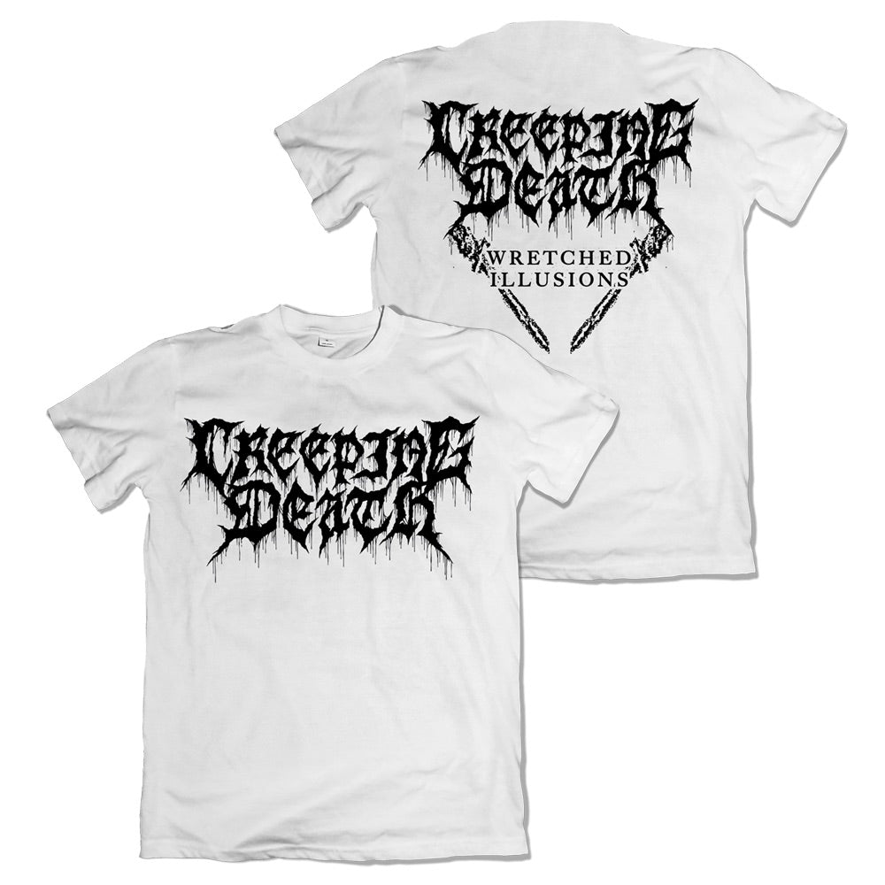 Creeping Death - Wretched Illusions White T-Shirt
