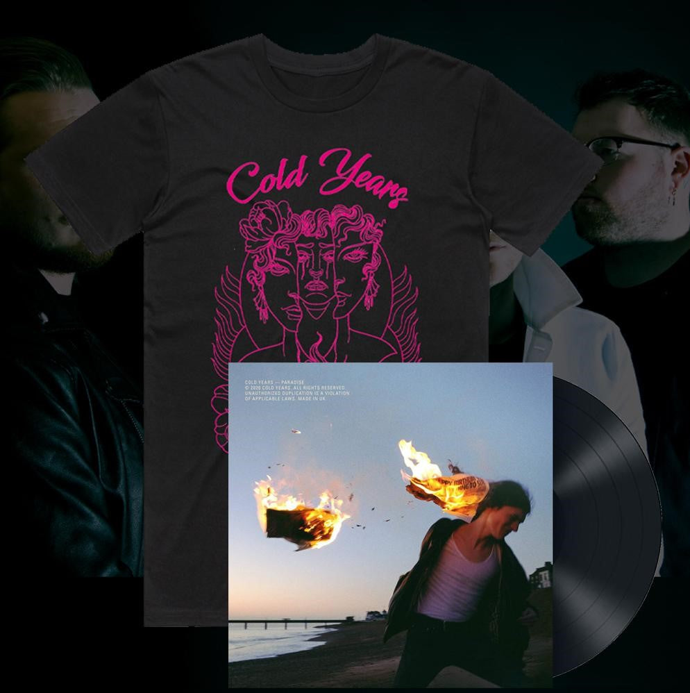 Cold Years – Good As Hell – T-Shirt (Pink on Black) & PARADISE vinyl bundle