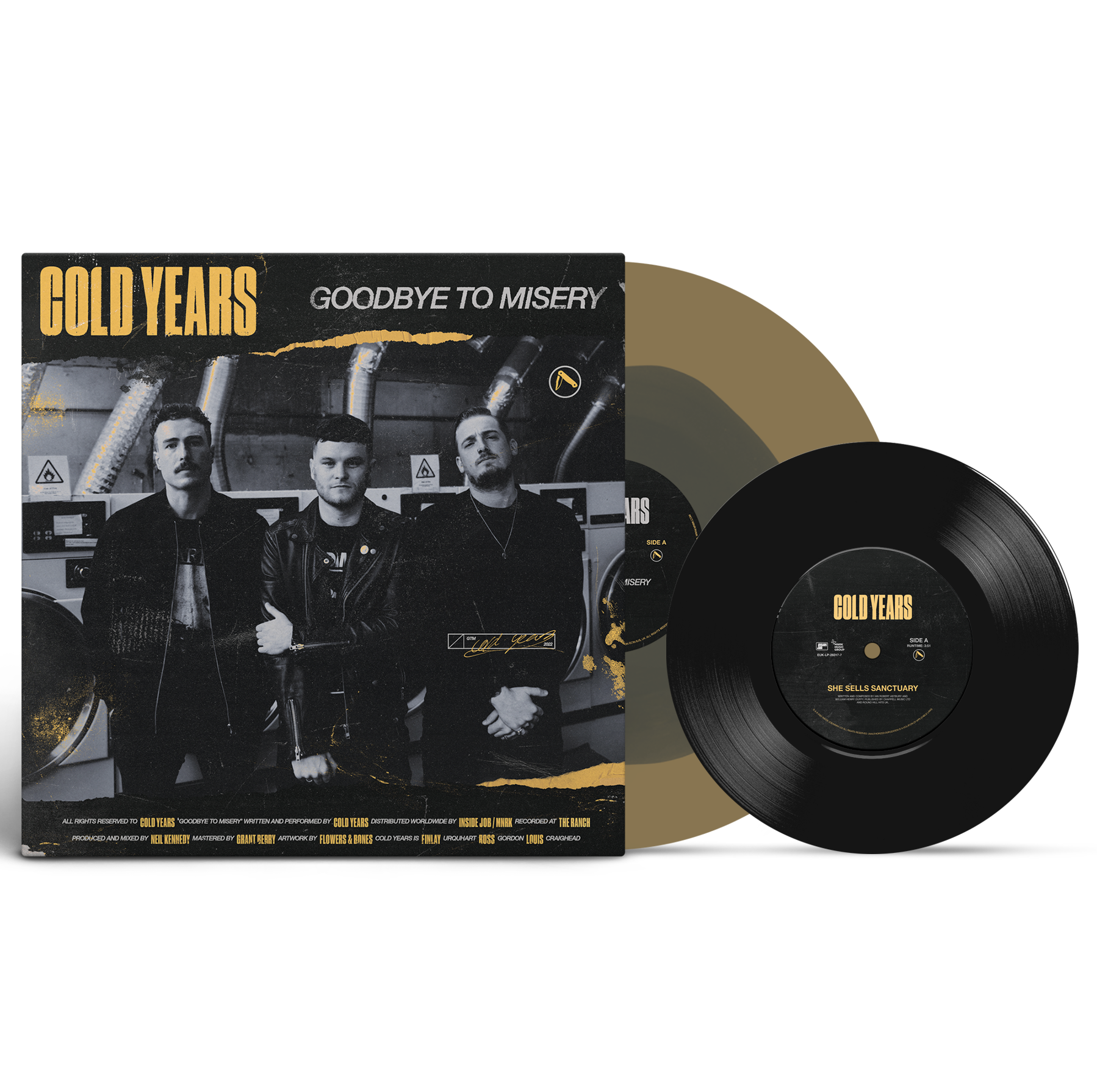 Cold Years - Goodbye To Misery color in color (black/gold) vinyl LP + 7-inch