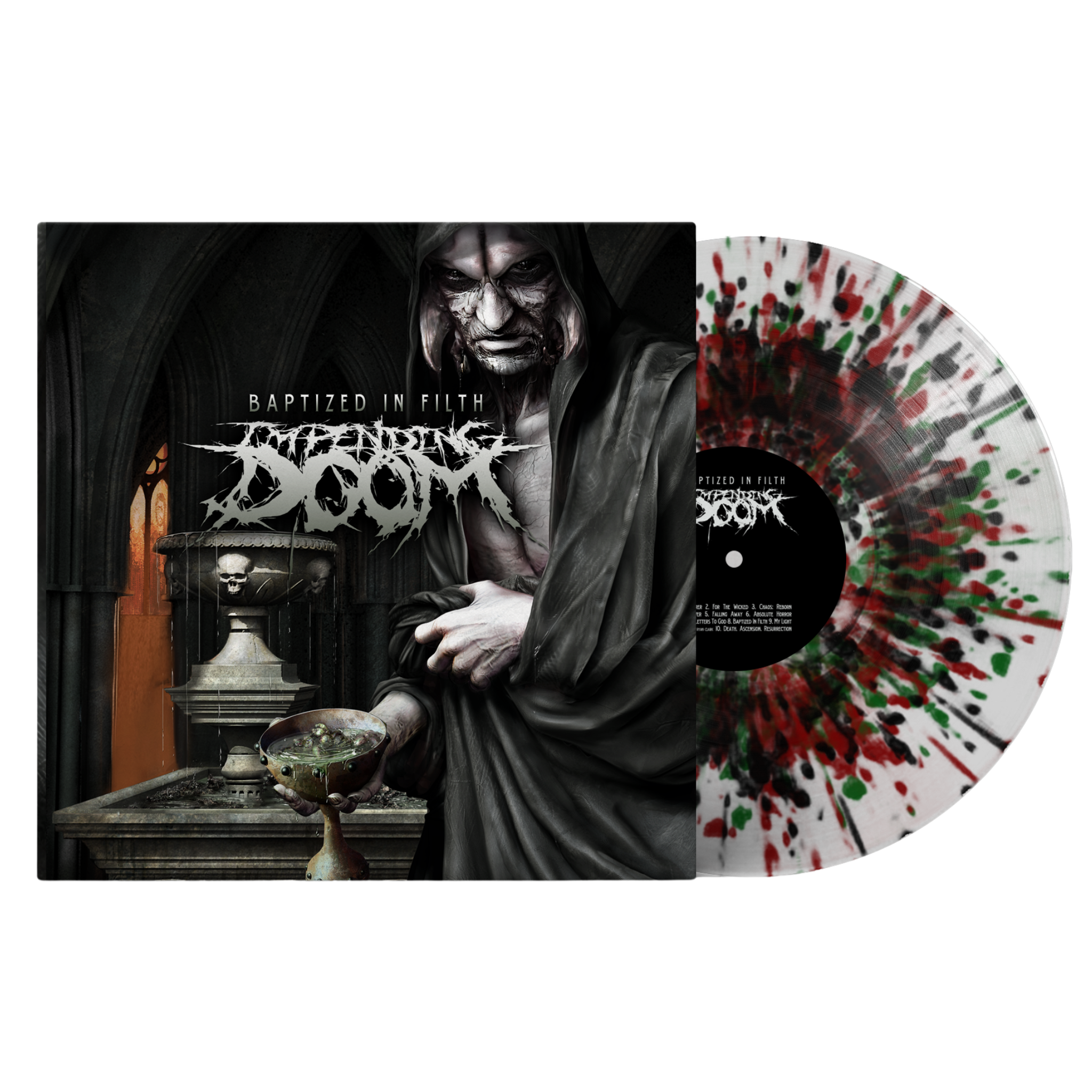 Impending Doom - Baptized In Filth Splatter Vinyl