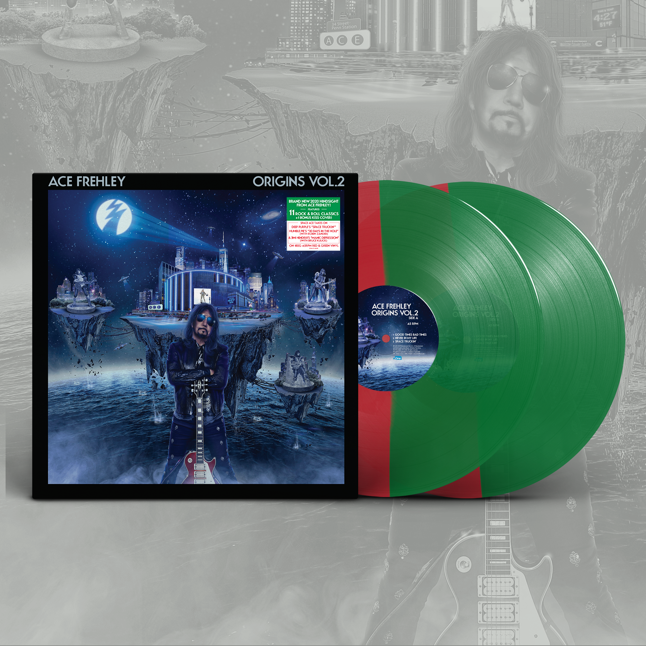 Ace Frehley - Origins Vol.2 Xmas Edition - LP - Translucent Red and Translucent Green