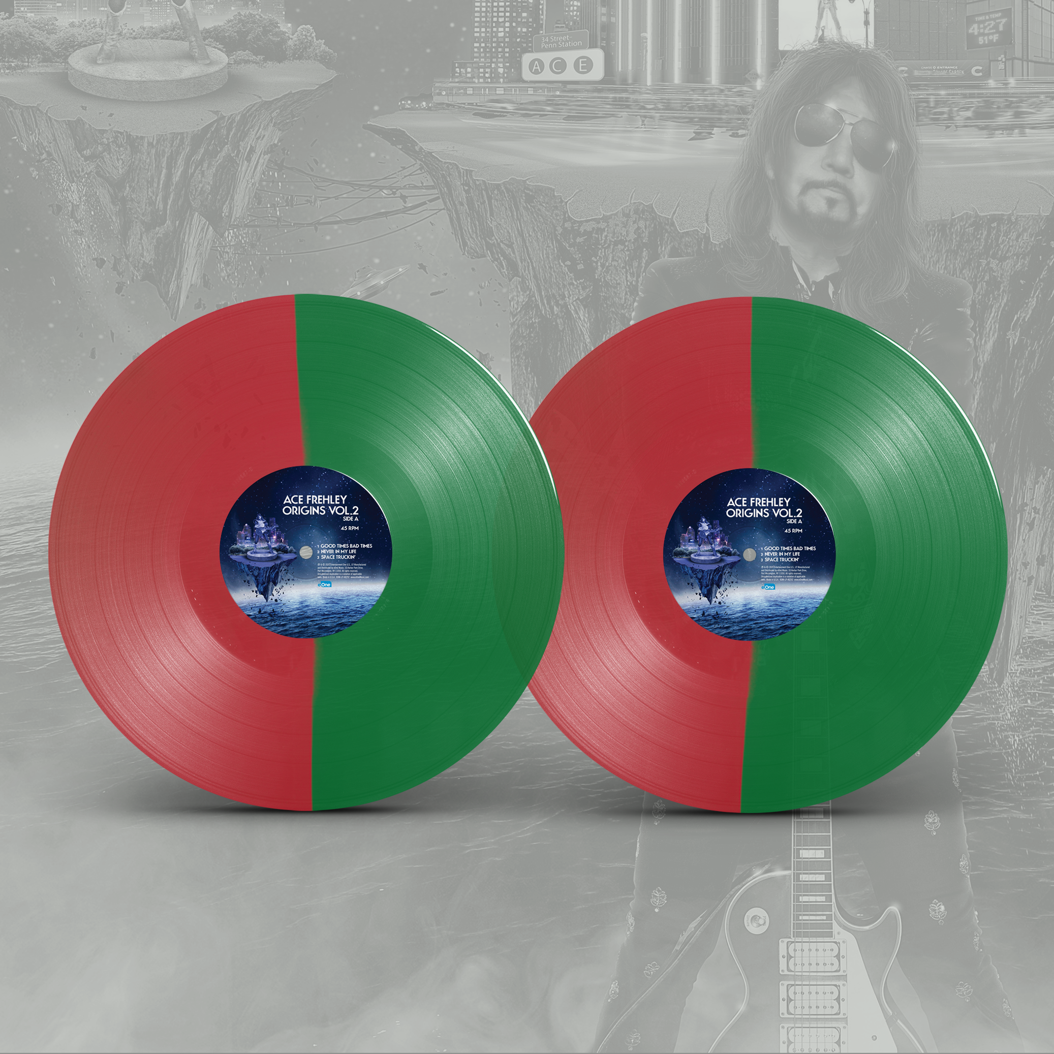 Ace Frehley - Origins Vol.2 Xmas Edition - LP - Translucent Red and Translucent Green