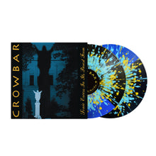 Load image into Gallery viewer, Crowbar - Sonic Excess In Its Purest Form - 2x 180G Half and Half: Translucent Cobalt and Black + Opaque Canary Yellow splatter and Opaque Baby Blue splatter LPs, generic DL card, gatefold jacket
