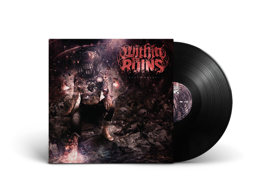 Within The Ruins - Black Heart; 1x 140 Gramm Black Vinyl in a single sleeve + insert + generic download card